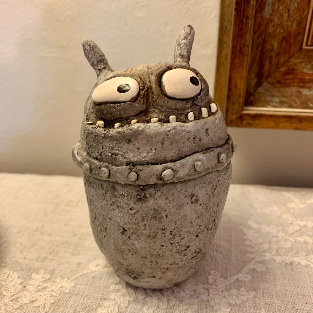 Blob House Vase Handmade Garden Art Pen/Pencil Holder Quirky Ugly-Cute Unique